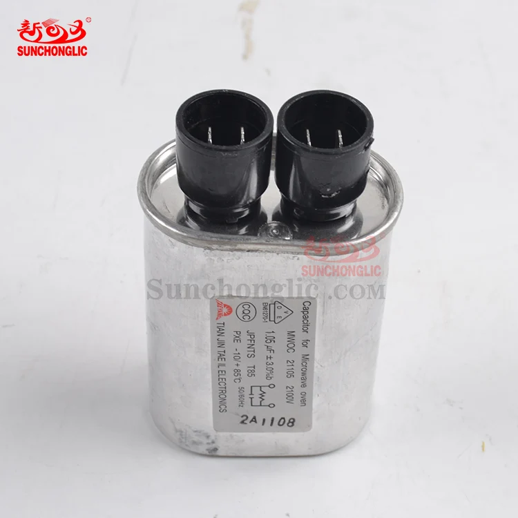 Sunchonglic 2100v ac microwave  capacitor 1.05uf microwave oven capacitor hot sale