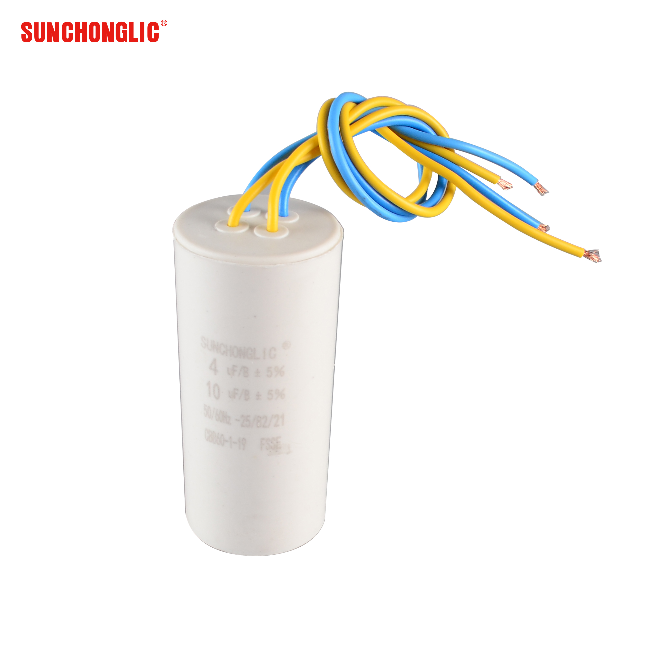 Sunchonglic Washing Machine Capacitors CBB60 4uf+10UF for Washing Machine Parts